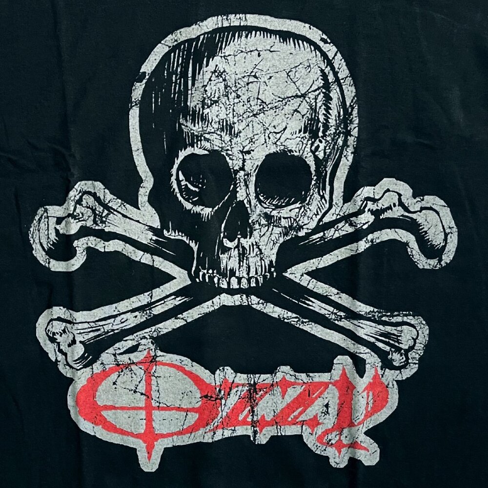 Ozzy Osbourne - Skull & Crossbones Vintage LS T-Shirt - Picture 3 of 11